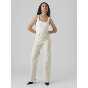 VERO MODA VMTESSA Brede Fit Jeans Hoge Taille Wide Fit Jeans Ecru 32 32 Ecru (US) 32/L32, Ecru, 32, ECRU