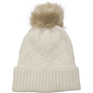 Unikleur - Muts - Cloud Dancer - Materiaalmix - Elastisch