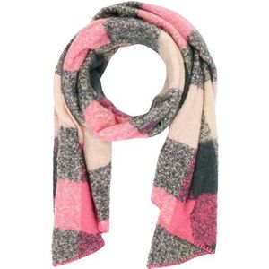 Bestseller A/S Dames Pcpyron Checked Long Scarf Noos Bc Sjaal, shocking pink, One Size