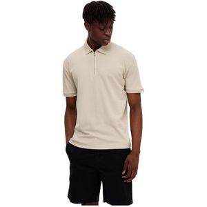 Selected Fave Korte Mouw Poloshirt Beige S Man