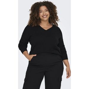 ONLY CARMAKOMA CARMARGARETA LS Pullover - Zwart - Grote Maten