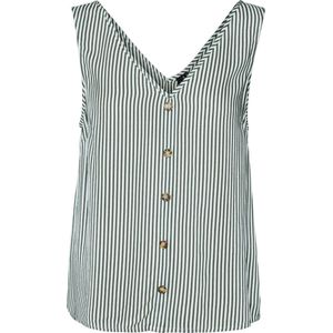 Vero Moda - Bumpy - Geweven Damesblouse - Normale Pasvorm - V-hals - Mouwloos