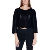 Vmginger - Pullover - Gebreid - Korte Mouwen - Boothals - Zwart