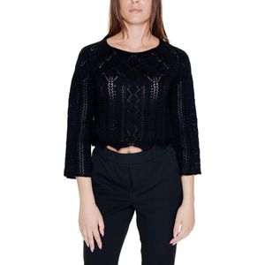 Vmginger - Pullover - Gebreid - Korte Mouwen - Boothals - Zwart