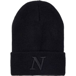 NAME IT Uniseks Nknmalik Knit Beanie Noos muts, zwart, 52/53 cm