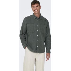 Only&sons Onsalp Rlx 2pkt Washd Cord Ls Shirt Noos Heren Overhemden