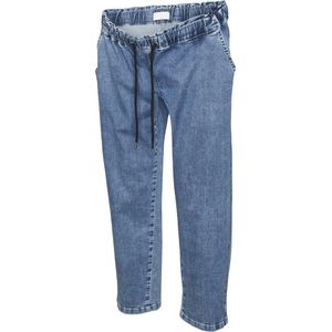 Loose Fit - Zwangerschapsjeans - Mid Wash - Enkel Lengte - Koordsluiting
