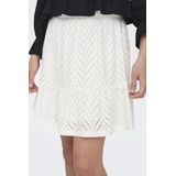 Jacqueline de Yong - Flared Rok - Cloud Dancer - Polyester Mix