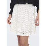 Jacqueline de Yong - Flared Rok - Cloud Dancer - Polyester Mix