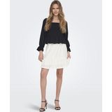 Jacqueline de Yong - Flared Rok - Cloud Dancer - Polyester Mix