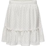 Jacqueline de Yong - Flared Rok - Cloud Dancer - Polyester Mix