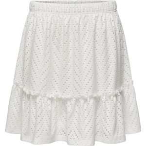 Jacqueline de Yong - Flared Rok - Cloud Dancer - Polyester Mix