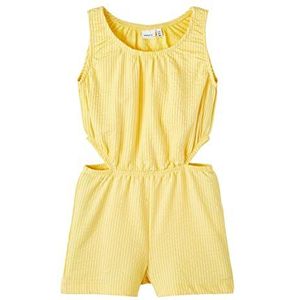 Bestseller A/S Meisjes NKFHALUKKA SL Playsuit Jumpsuit, Aspen Gold, 116, aspen goud, 116 cm