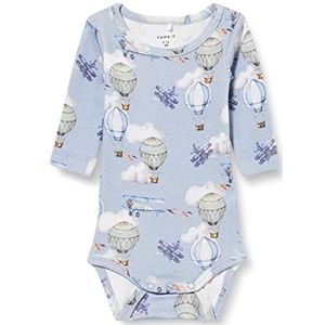 Name It Baby Boys' Nbmhobbie Ls Body Bodysuit, Dusty Blue., 68 cm