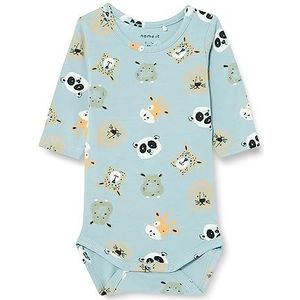 NAME IT Baby-Jungen NBMJUST LS body, stoffig blauw, 50
