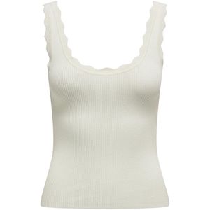 Jacqueline de Yong Scallop Edge Top - Zwart