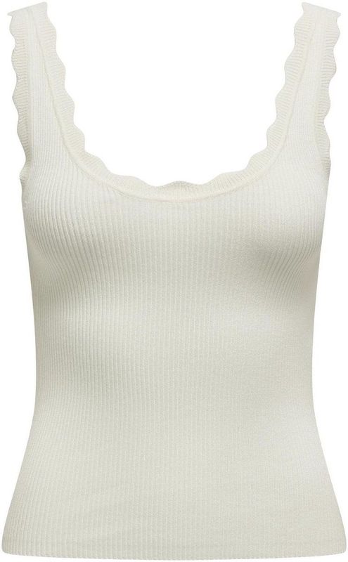 JDY - Gebreide Top - U-Hals - Mouwloos - Schelp Detail - Knit Fit