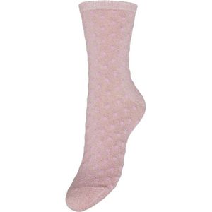 Pieces dames sokken 1-pack - Dots - Vrolijke en leuke dames sokken met stippel print  - Roze