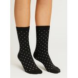 Pieces - Dots - Dames Sokken 1-Pack - Beige/Wit - Onesize