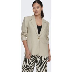 Jacqueline de Yong - Blazer - Oatmeal/Melange - Viscose/Linnen