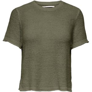 ONLY T-Shirt Only Damen Basic Strick-Pullover Crop-Top - OnlSunny Rundhals kurz-arm