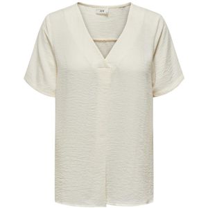 Jacqueline de Yong - Jdydivya Life - T-shirt - Cloud Dancer - V-hals - Dames