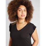 ONLY CARMAKOMA - CARMAY LIFE CAP - A-lijn Jurk - Katoen - Korte Mouwen - V-hals