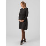 MAMALICIOUS - Mlmia Ls Jrs Abk Skater Dress - Damesjurk - Zwart