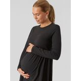 MAMALICIOUS - Mlmia Ls Jrs Abk Skater Dress - Damesjurk - Zwart