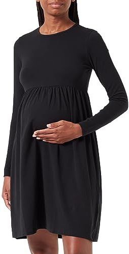 MAMALICIOUS - Mlmia Ls Jrs Abk Skater Dress - Damesjurk - Zwart