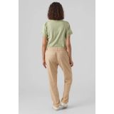 MAMALICIOUS Regular Fit Broek MLBEACH met Linnen Ecru