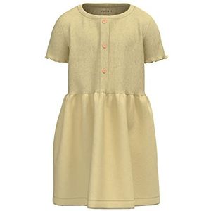 Name It Nmfjana SS Jurk voor meisjes, Double Cream, 98 cm