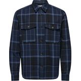 Only & Sons - Overhemd - Blauw - Katoen - Lange Mouwen