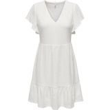 Only - Onlsandra - Jerseyjurk - Off-white - 95% Polyester 5% Elastaan