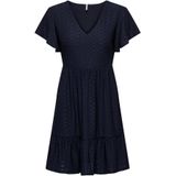 ONLY - ONLSANDRA V-NECK DRESS - Dames - Maxi Jurk - Zwart - Katoen