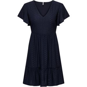 ONLY - ONLSANDRA V-NECK DRESS - Dames - Maxi Jurk - Zwart - Katoen