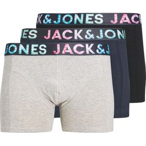 Jack and Jones - JACTAMPA - Boxershorts - Grijs Blauw Zwart - Katoen Elastaan - Set van 3