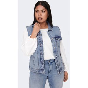 ONLY - CARMAKOMA - Jeansgilet - Light blue denim - CARWESPA WEST DNM PIM619 NOOS