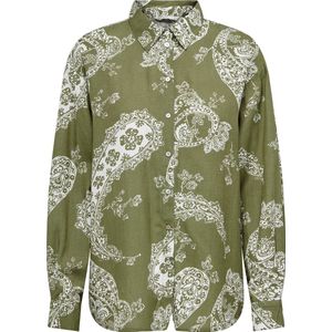 Only Blouse Onlbella Linen Loose Shirt Ptm 15289378 Olive Branch/large Pais Dames Maat - XS
