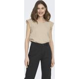 Only T-shirt Onlthyra Sl Mix Top Wvn 15292918 Oxford Tan Dames