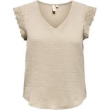 Only T-shirt Onlthyra Sl Mix Top Wvn 15292918 Oxford Tan Dames