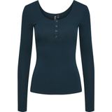 Pieces T-shirt Pckitte Ls Top Noos Bc 17101437 Reflecting Pond Dames