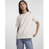 Pieces - T-shirt - Birch - 100% Biologisch Katoen