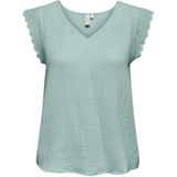 Top - Zacht - V-Hals - Korte Mouwen - Katoen - Regular Fit