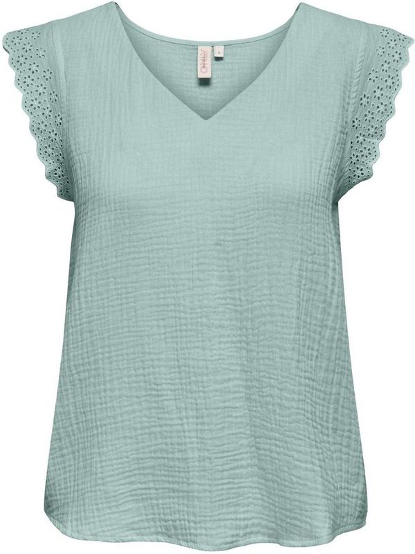 Top - Zacht - V-Hals - Korte Mouwen - Katoen - Regular Fit