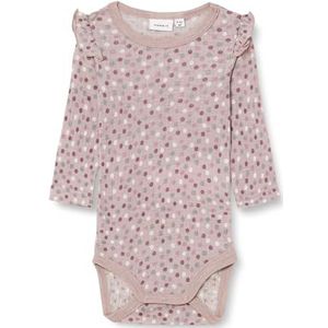 NAME IT Nbfwomi Wool/Modal LS Body Xxiii Body Baby Meisjes, Lichtbeige