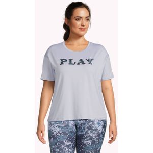 ONLY PLAY CURVY Plus Size Sport T-shirt ONPLEISA Grijsblauw