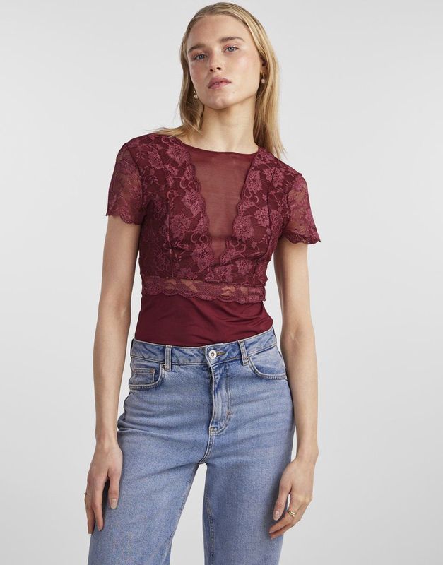 PIECES Stringbody PCSICCA Donkerrood