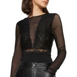 Sicca - Bodystocking - Lange Mouw - Zwart - Luxe Lingerie