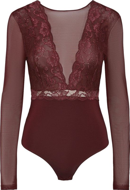 Sicca - Bodystocking - Lange Mouw - Zwart - Luxe Lingerie